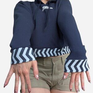 Adidas Navy Blue Cropped Hoodie